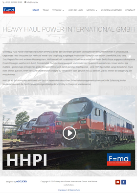 Webdesign Referenz - Heavy Haul Power International GmbH